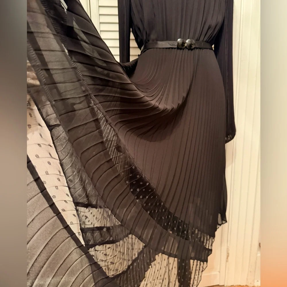 All Saints Black Long Sleeve Dress - Picture 3 of 8
